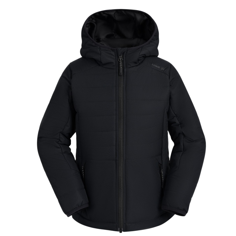 Kamik Steppjacke Nell (Ganzjahresjacke, winddicht, reflektierend) schwarz Jungen